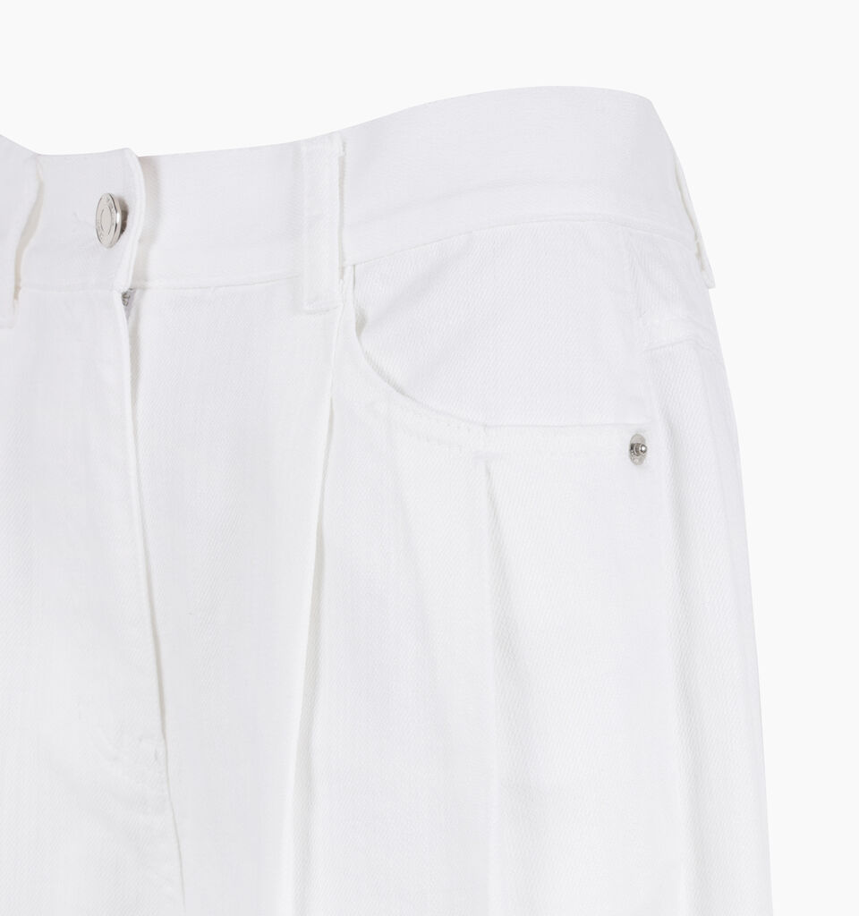 Pantaloni palazzo in denim color bianco - Palazzo - Bianco | Sisley K image number 3